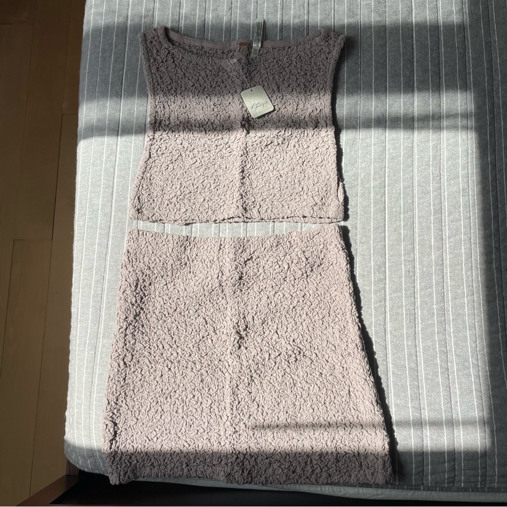 NWT free people ruched skirt and tank set